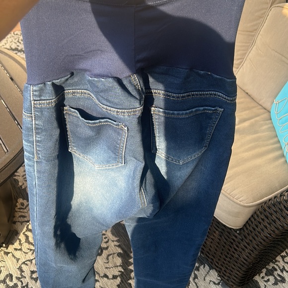 Angel Kiss Maternity Jeans M High Rise Skinny-Stretchy Comfort Panel Belly Band - Picture 15 of 17